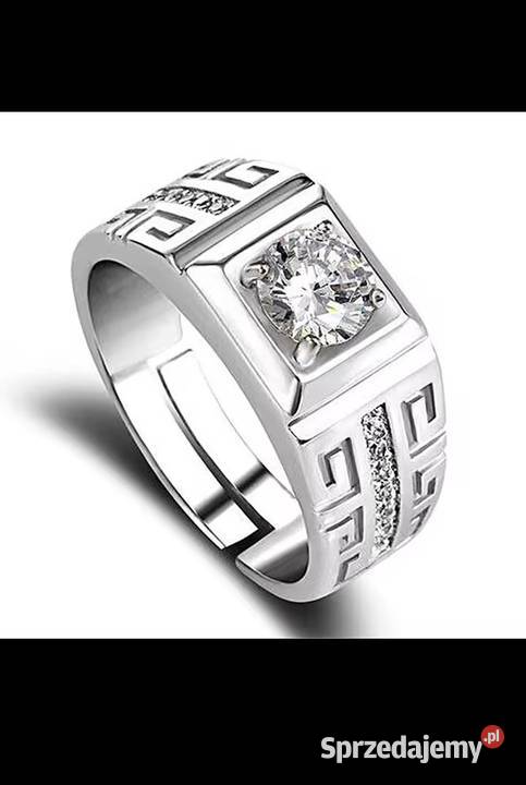 Luksusowy srebrny pierścionek Pruba 925 srebro Warszawa