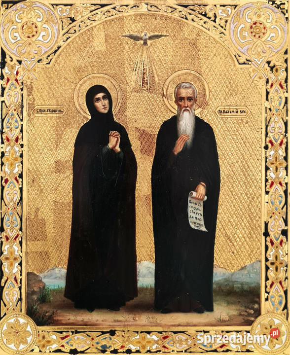 Ikona Święta Eudokia Święty Pachomiusz Wielki Warszawa