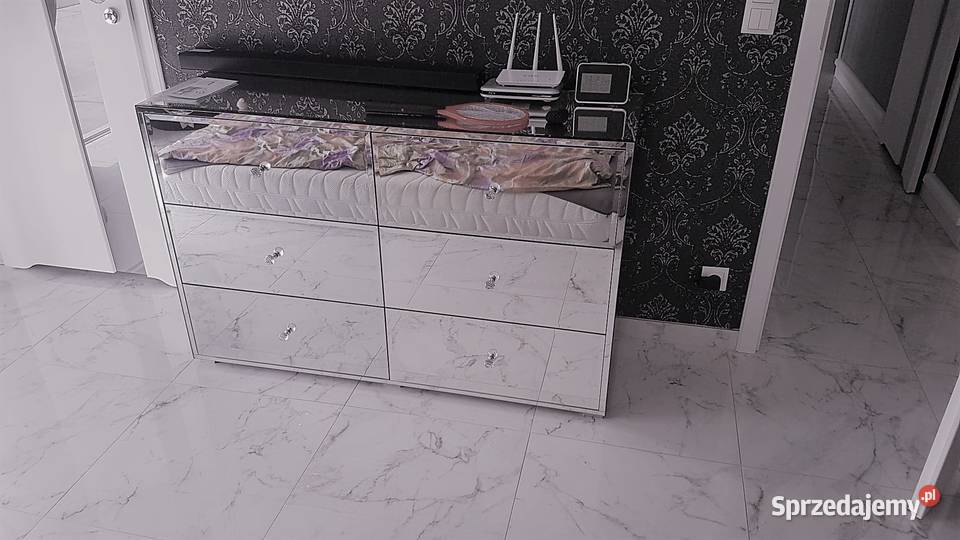 Komoda lustrzana szafka z lustra fazowanego 125cm Szafy, regały, półki Kępno