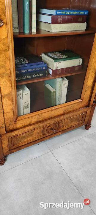 Piękna biblioteka witryna Ludwik Filip antyk Antyki Antyki Łagów sprzedam