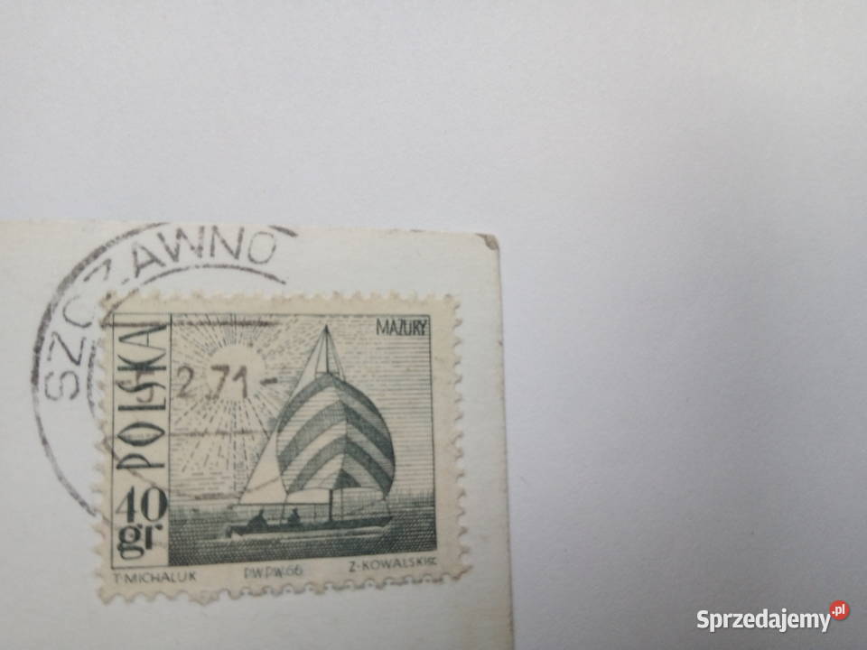 Pocztówka Szczawno Zdrój 1971r PRLu Znaczek Dąbrowa Górnicza