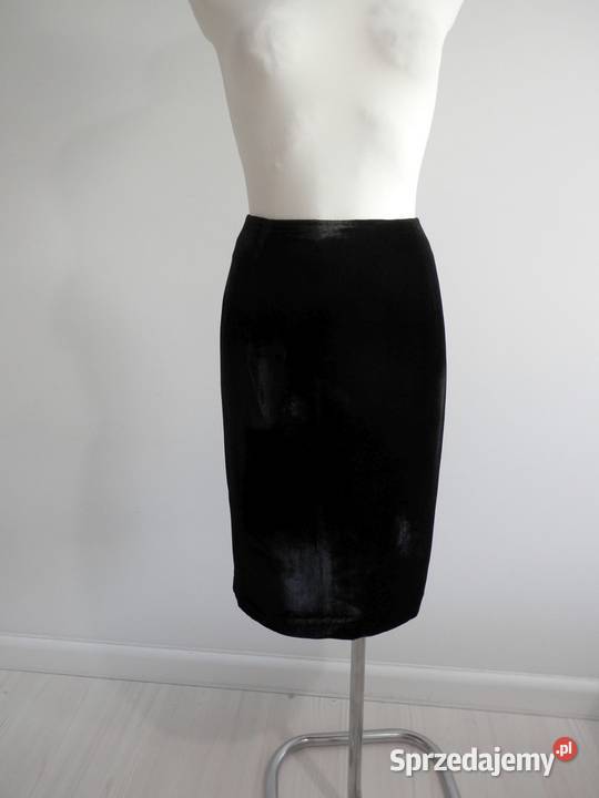 Spódnica Aksamitna Jedwabna Jedwab Wiskoza Ołówkowa  Łomża
