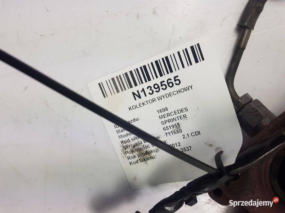 KOLEKTOR WYDECHOWY SPRINTER 313 Lipno