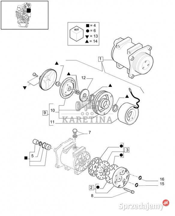 Holland T6010 T6090 T6070 Cewka 87334409 Jastrzębniki