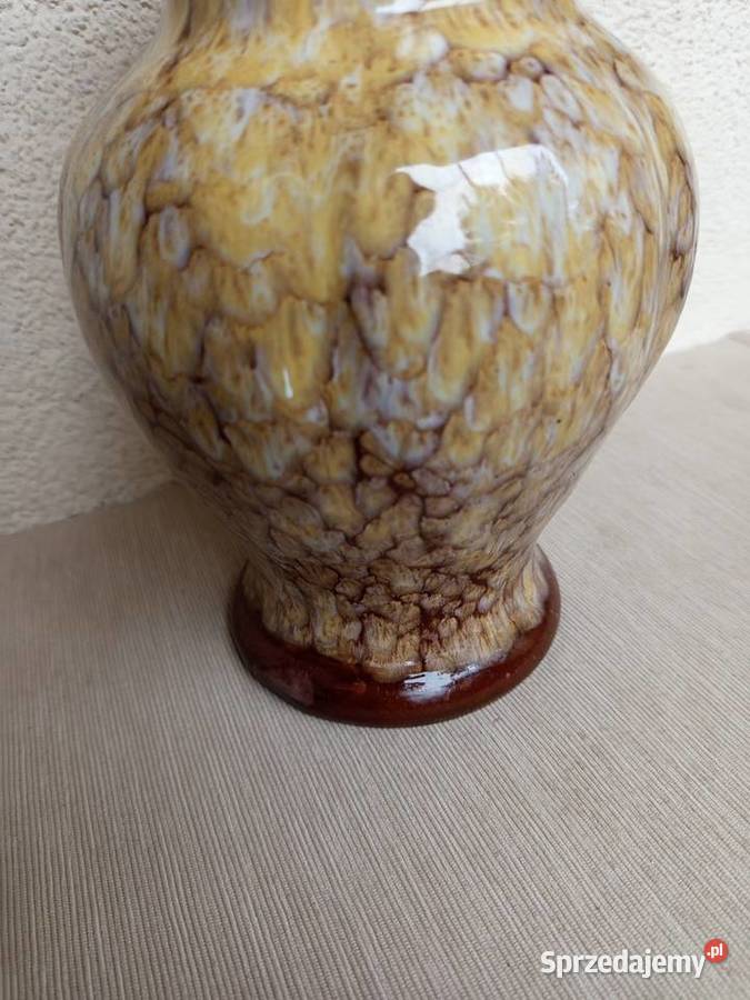 Piękny Wazon z brzowej ceramiki FOREIGN Vintycz Kolekcje Warszawa