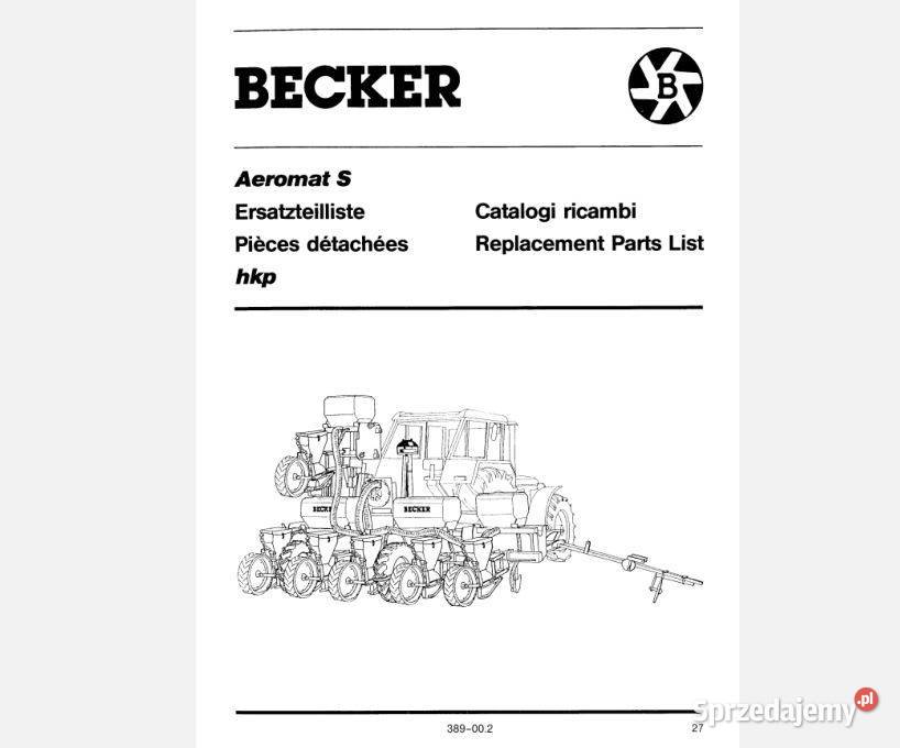 Becker Aeromat 84 87 S HKP katalog części Kielce