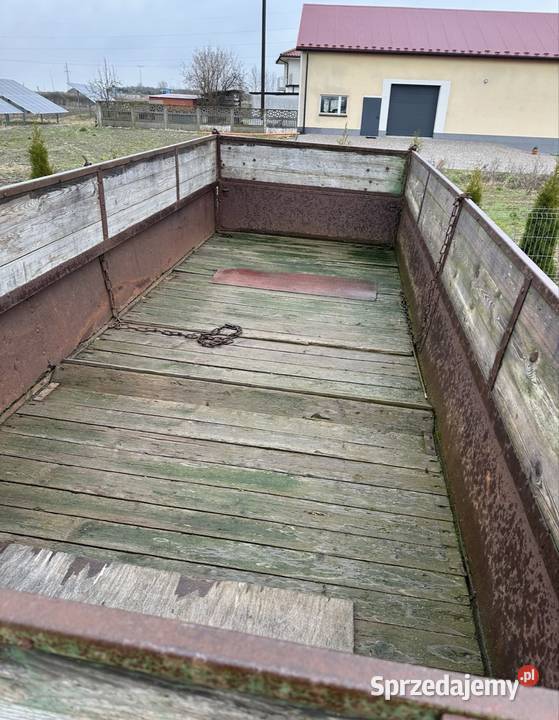 Przyczepa drewniana sztywna Nowe opony nieuszkodzony Łachów