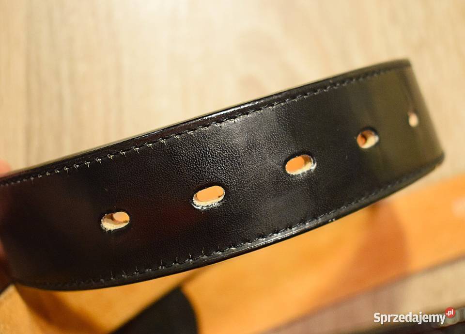 Pasek Jeans z metalową klamrą i końcówką gruby z Chełmno sprzedam