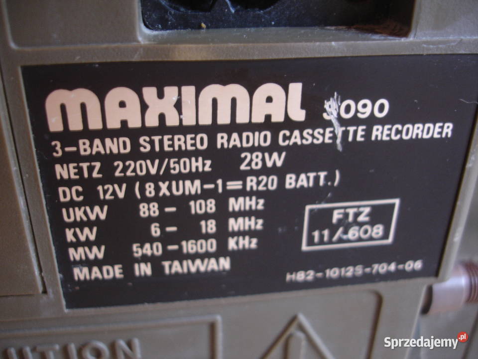 Radiomagnetofon MAXIMAL 3090 Zielona Góra sprzedam