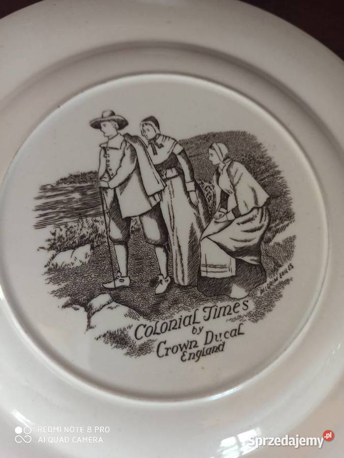 Patera z obrazem The Miriagge of Pocahontas