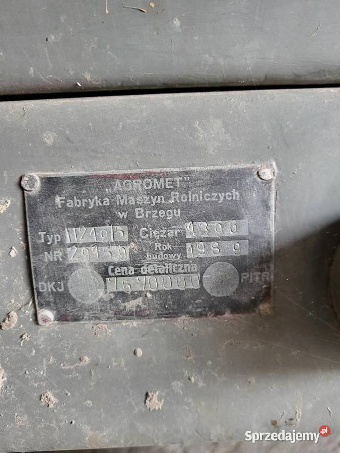 Rozrzutnik agromet brzeg nieuszkodzony Maszyny rolnicze Kazanów