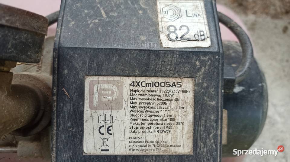 Hydrofor 100l 230V Pompa 5700lh Pompy i hydrofory podkarpackie Rzeszów