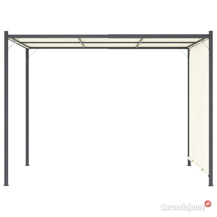 Pergola z regulowanym dachem śmietankowa 3x3 m
