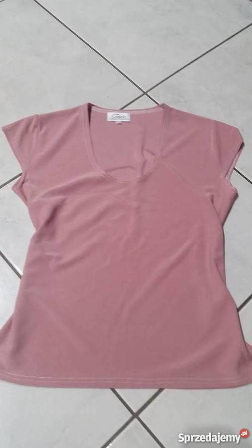 pudrowy róż lila bluzeczka koszulka top tshirt Kielce