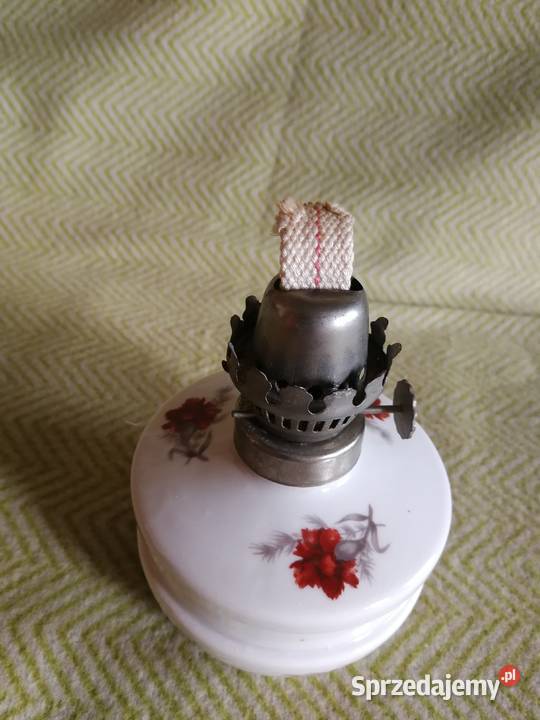 Porcelanowa lampa naftowa Chodzież PRL retro Szczecin