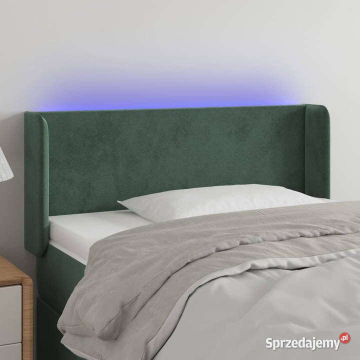 Zagłówek do łóżka z LED ciemnozielony 93x16x7888 mazowieckie Warszawa sprzedam