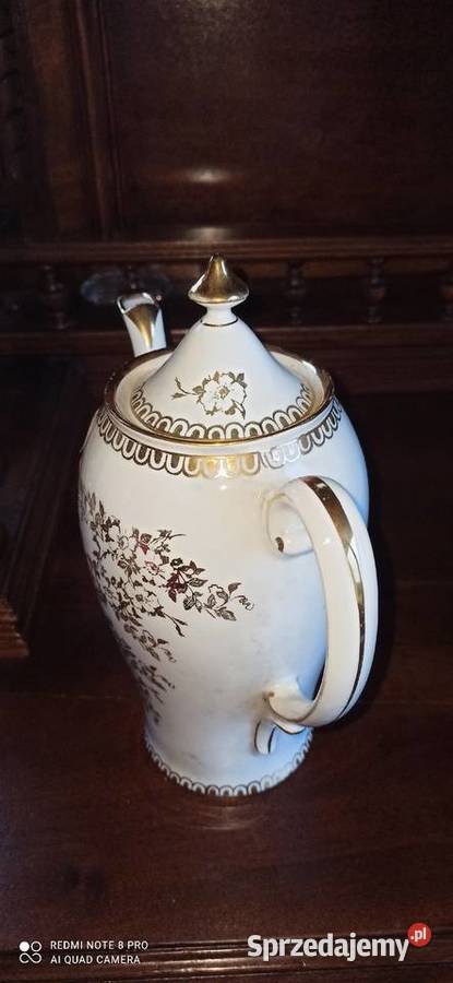 Dzbanek KPM Germany Kwiaty złote Sygnatura z lat Porcelana i szkło Gdańsk