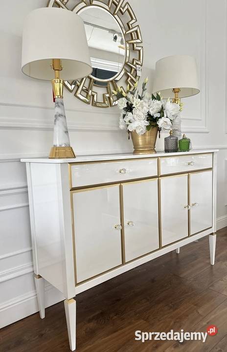 Komoda glamour ELEGANCE z dekorami styl hamptons Warszawa