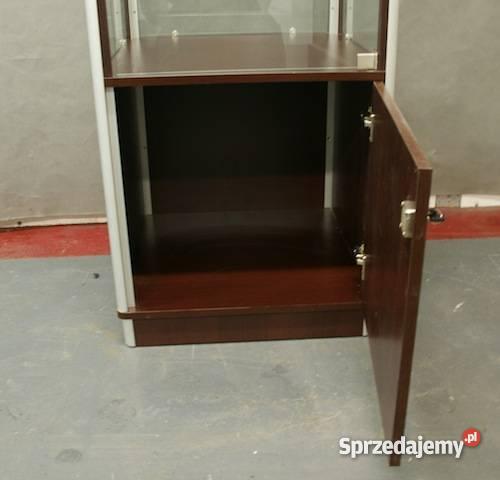 Szklany Słupek Witryna Gablota Przeszklona Regał