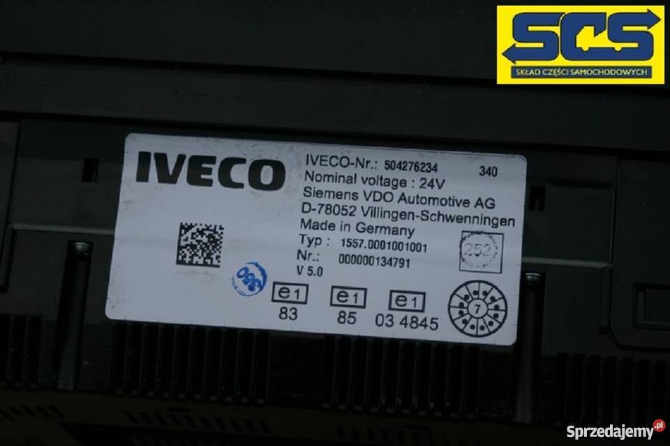 IVECO STRALIS EURO 5 LICZNIK WSKAŹNIKI Wyposażenie wnętrza lubuskie Bieleń sprzedam
