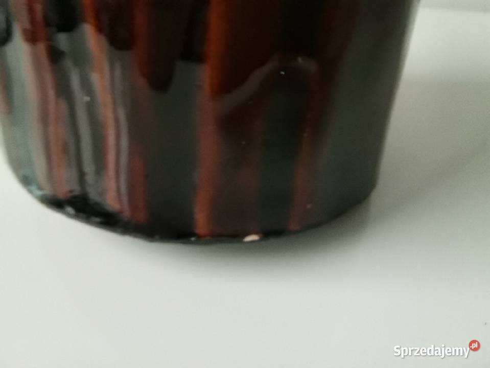 Stara figurka wazon Kobieta z Koszem ceramika Katowice