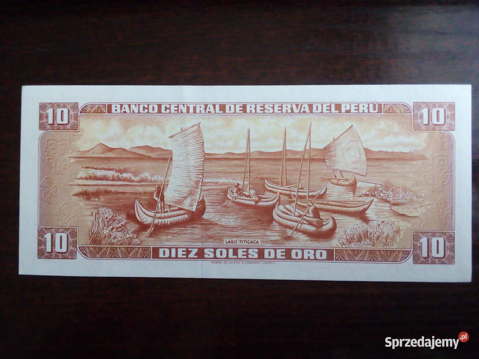 Banknot 10 soles Peru mazowieckie