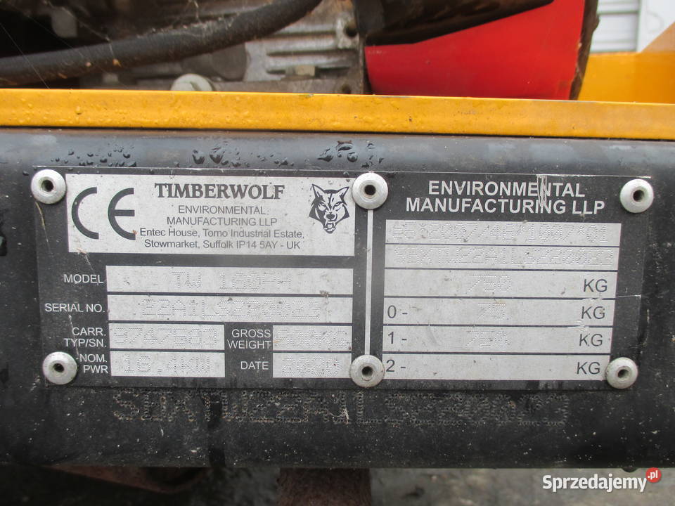 Rębak spalinowy rozdrabniacz gałęzi Timberwolf wielkopolskie Pleszew sprzedam