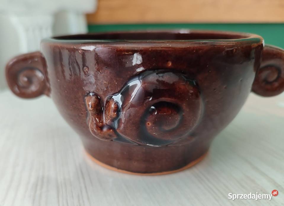 Ceramiczne szkliwione bulionówki ozdobne 5 sztuk sprzedam