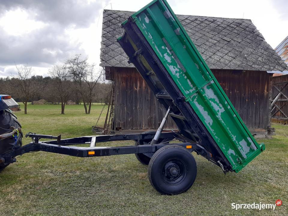 Przyczepa jednoosiowa wywrotka Rumunka stan Przyczepy rolnicze