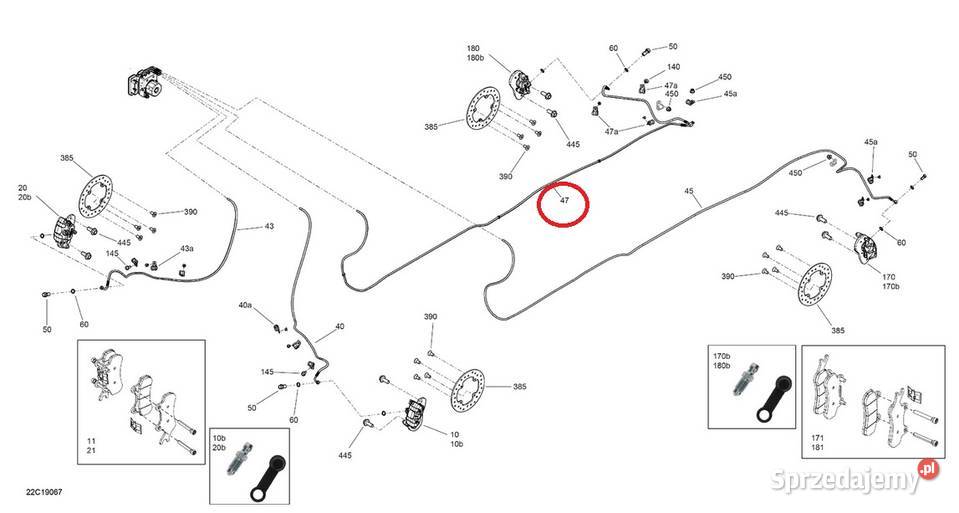 Przewód hamulcowy prawy tył CanAm Maverick BRP Motoryzacja Nowy Sącz sprzedam