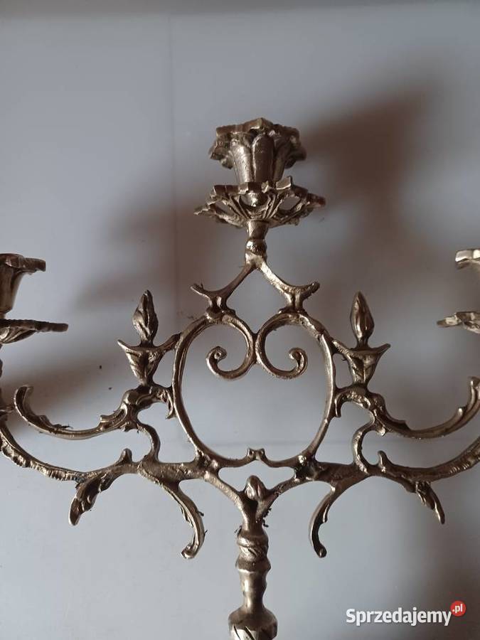 Piękny świecznik mosiężny Poznań