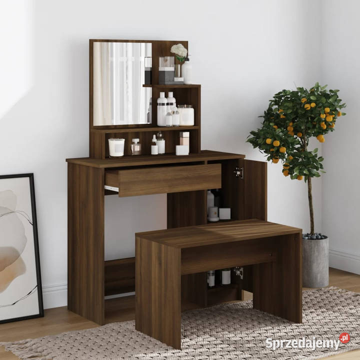 Toaletka z lustrem brązowy dąb 865x35x136 Warszawa