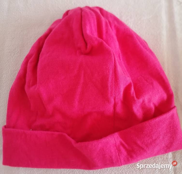Czapka dziecięca bawełniana kolor malinowy Łódź