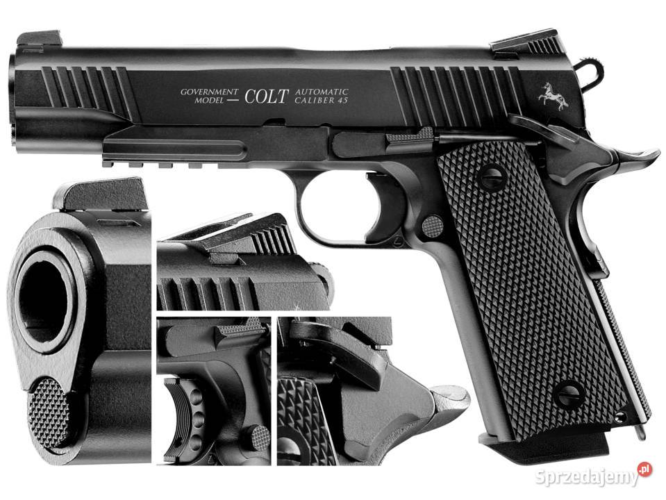 Pistolet wiatrówka Colt M45 CQBP czarny 45 mm BB Sporty strzeleckie i myślistwo Warszawa sprzedam