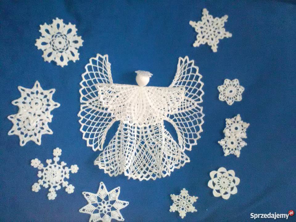 Anioł 3D szydełkowy robiony na szydełku Lublin