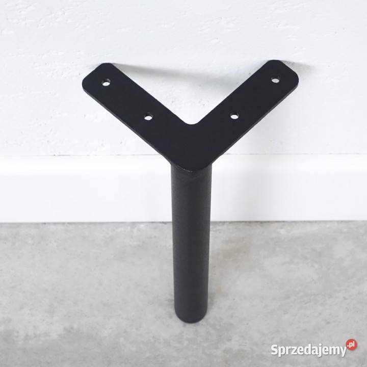 Nóżka meblowa metalowa TUBA czarna Nogi i nóżki świętokrzyskie Chmielnik