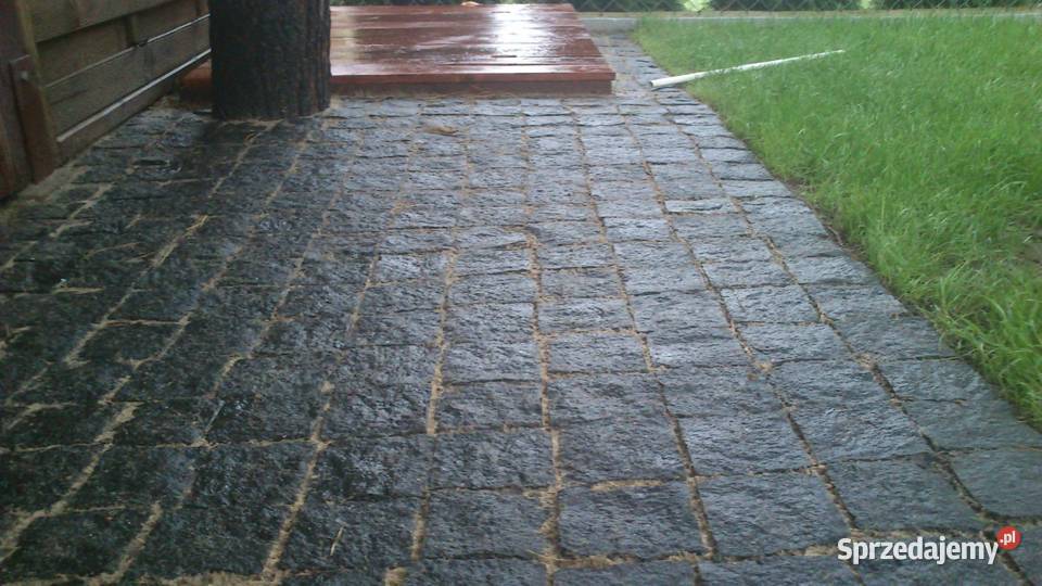 Kostka Granitowa CZARNA łupana na podjazdy drogi Kraków sprzedam