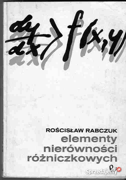 2018 ELEMENTY NIERÓWNOŚCI RÓŻNICZKOWYCH ROŚCISŁA Książki naukowe i popularnonaukowe Czyrna