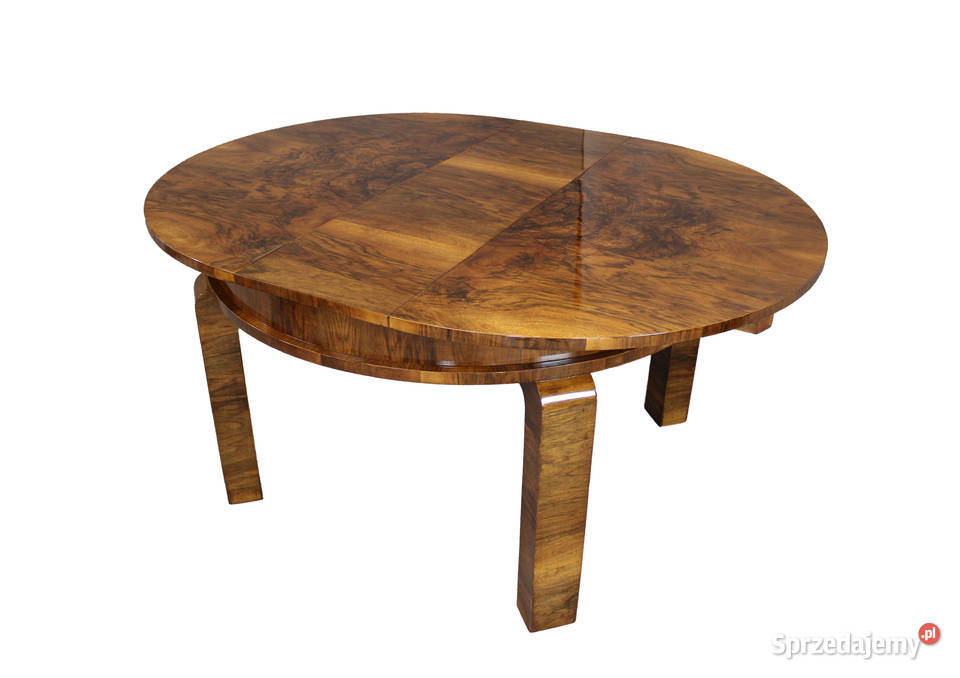 Duży rozkładany stół Art Deco w orzechu sprzedam