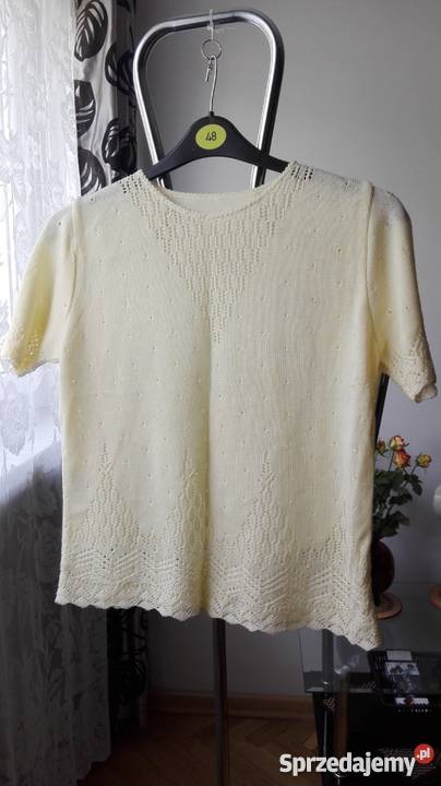 MARKS SPENCERAŻUROWA BLUZKA ECRU R 42XL Marks&amp;Spencer łódzkie Łódź