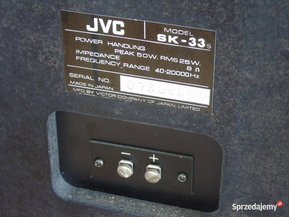Kolumny JVC SK33s Vintage 8 ohm WYSYŁKA