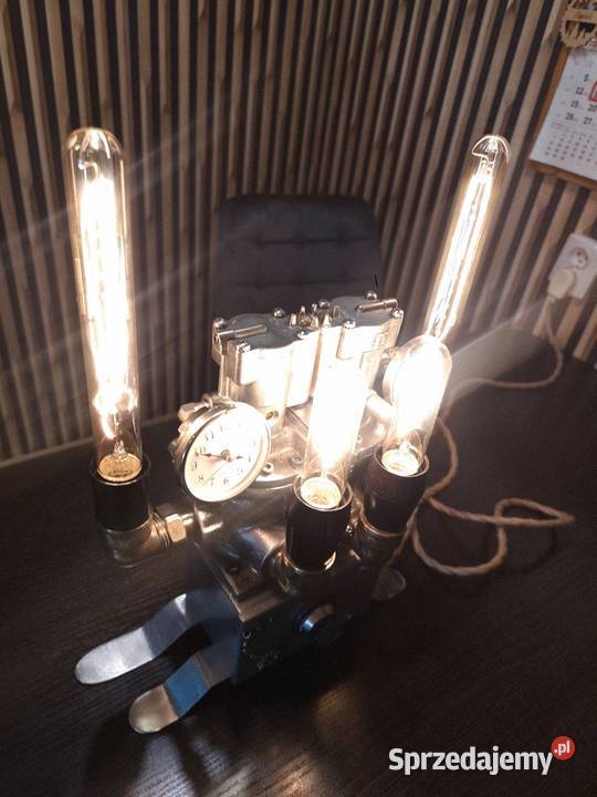 Lampa nocna streampunk Rękodzieło Truskolasy