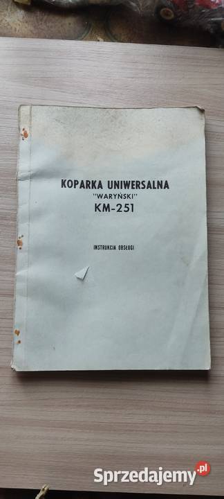 koparka KM 251 instrukcja obsługi oryginał