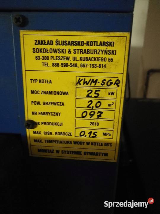 Kocioł Pleszew z podajnikiem na ekogroszek 25KW żeliwo Krzyże