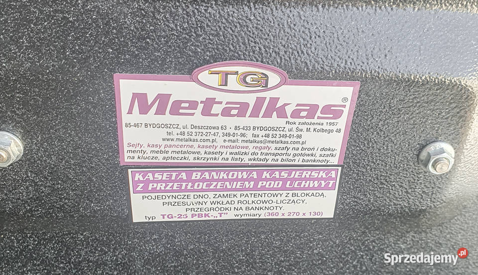 Kaseta metalowa Metalkas TG25PBK T grafit śląskie Częstochowa