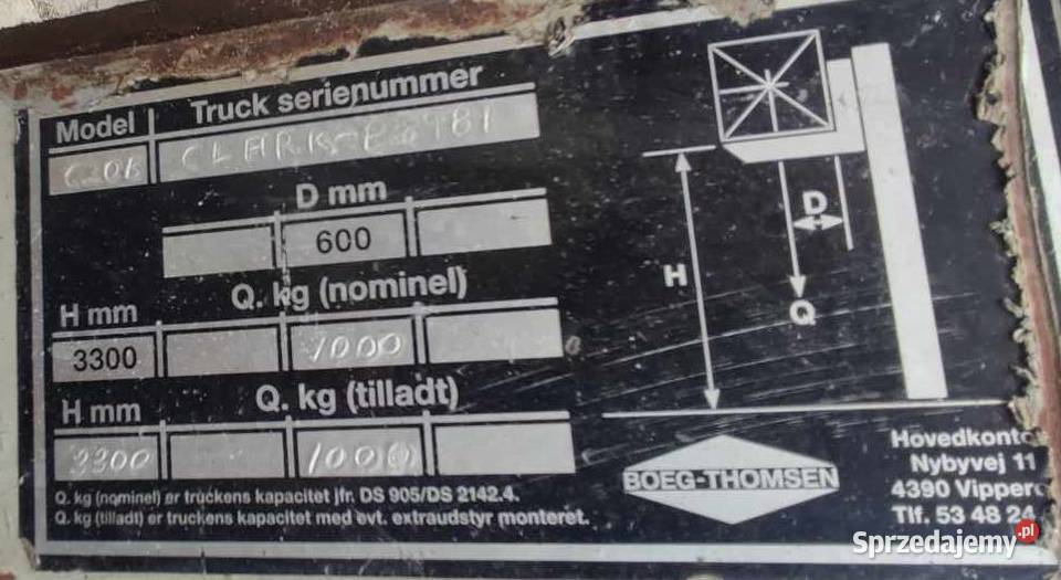 Wózek widłowy CLARK Model C2OB sprzedam