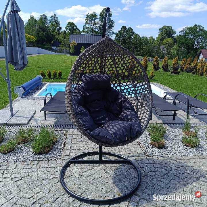 Fotel wiszący ogrodowy elden trigo szary kokon Kraków