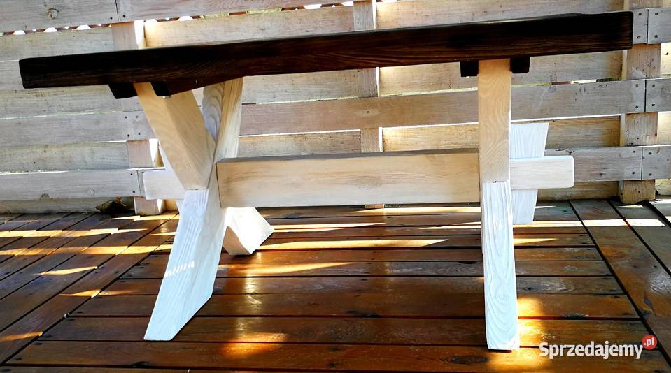 Ława drewniana postarzana stolik kawowy Radków