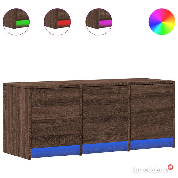Szafka TV z LED brązowy dąb 97x34x40 WM852242 Warszawa