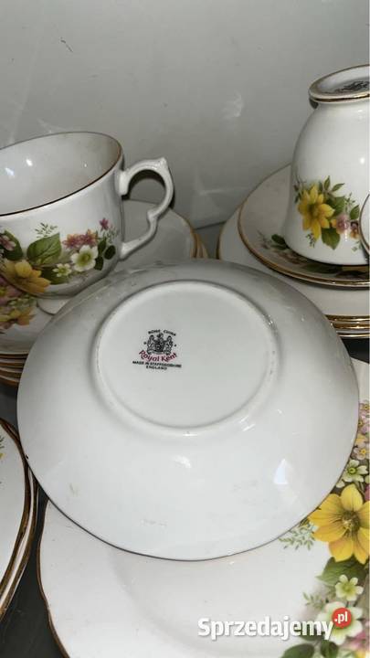 Filiżanka z talerzykiem Royal Kent Staffordshire pomorskie Gdańsk